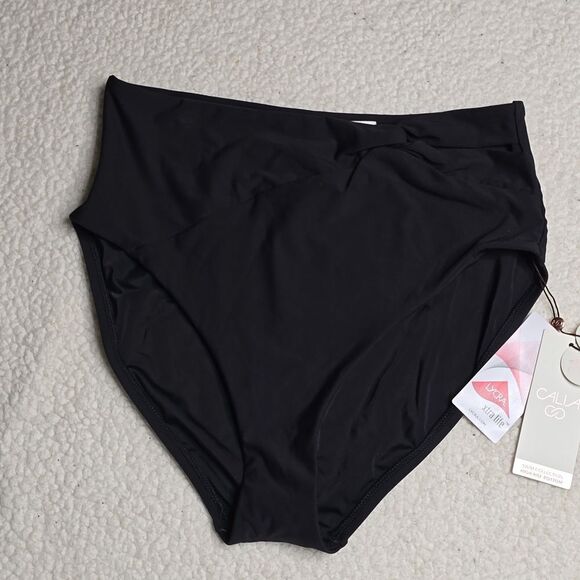 1172 NWT CALIA Women's High Waisted Side Twist Swim Bottoms - Picture 3 of 6